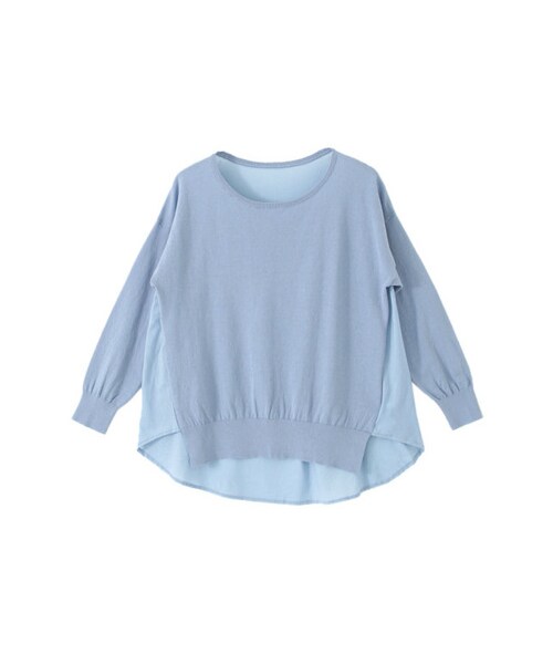 URBAN RESEARCH DOORS（アーバンリサーチドアーズ）の「布帛コンビニットプルオーバー（トップス・レディース・オフ/サックス/イエロー・one）」の3枚目の写真