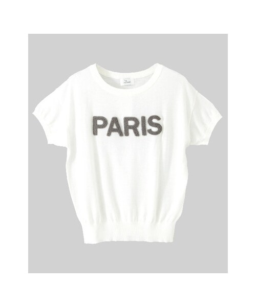 URBAN RESEARCH DOORS(アーバンリサーチドアーズ)の「PARIS S/Sニット(トップス・レディース・WHITE/BEIGE/NAVY・one)」の2枚目の写真