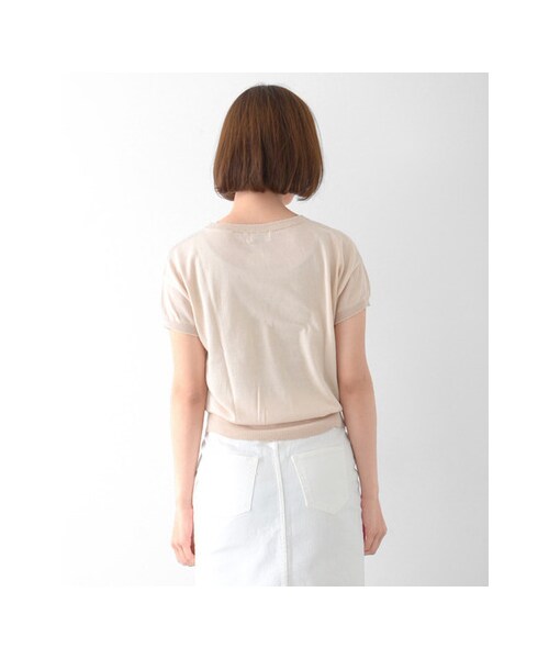URBAN RESEARCH DOORS(アーバンリサーチドアーズ)の「PARIS S/Sニット(トップス・レディース・WHITE/BEIGE/NAVY・one)」の8枚目の写真