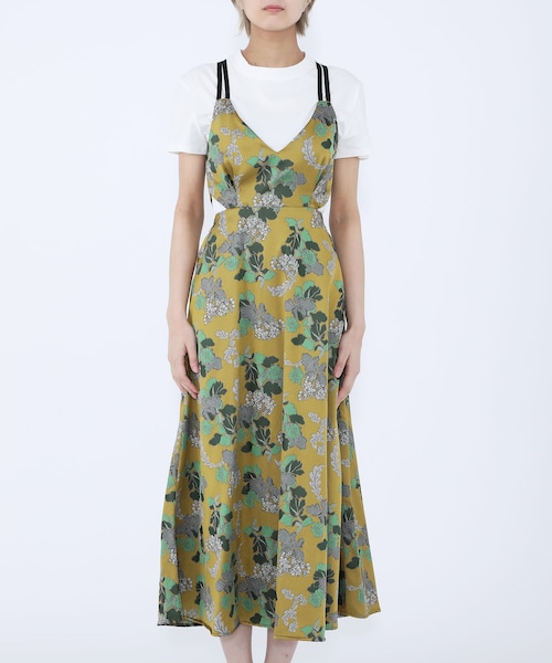 ワンピース BERRY JACQUAR DRESS Ameri vintage BERRY JACQUARD DRESS イエロー｜Yahoo!フリマ