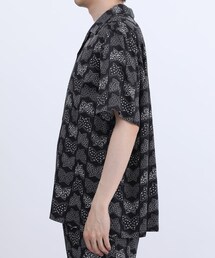 needles studious 別注 パピヨン　総柄シャツ　ブラック　パープル needles studious 別注 パピヨン 総柄シャツ ブラック パープル