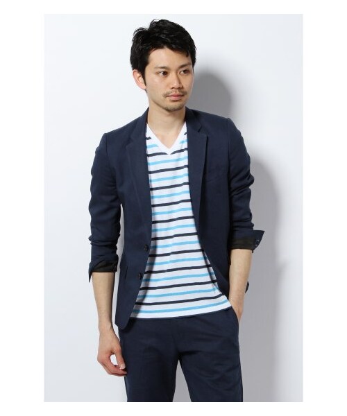 JOURNAL STANDARD（ジャーナルスタンダード）の「C/フレンチリネンサマージャケット（テーラードジャケット・メンズ・ベージュ/カーキ/ネイビー/ブルー・S/M/L）」の4枚目の写真