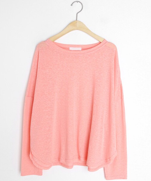 DHOLIC（ディーホリック）の「ラウンドヘムシアーTシャツ（Tシャツ/カットソー・レディース・グリーン/ブラック/ブラウン/ホワイト/ベージュ/ピンク・FREE）」の6枚目の写真