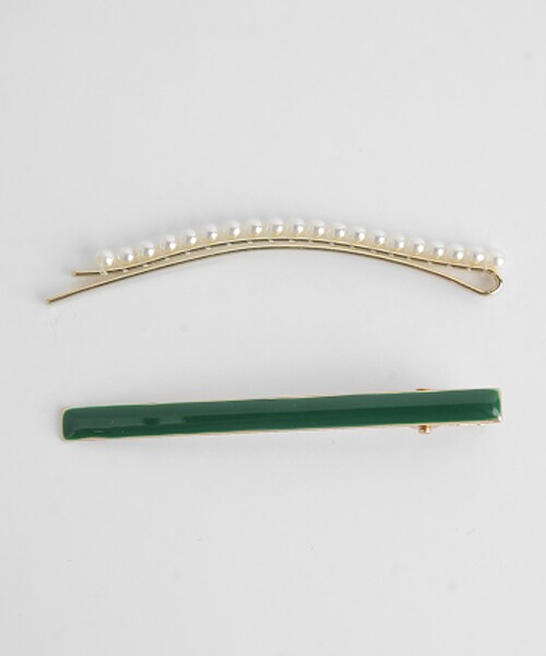 DHOLIC(ディーホリック)の「パールピン&ヘアクリップ2SET(ヘアピン・レディース・イエロー/グリーン/パープル/ベージュ・FREE)」の3枚目の写真