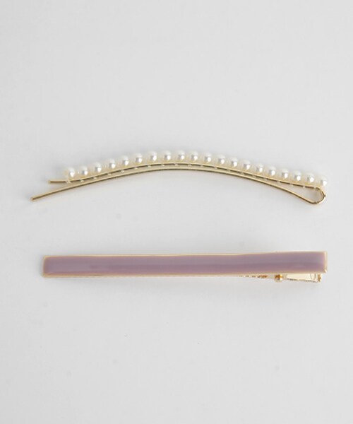 DHOLIC(ディーホリック)の「パールピン&ヘアクリップ2SET(ヘアピン・レディース・イエロー/グリーン/パープル/ベージュ・FREE)」の4枚目の写真