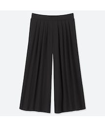 UNIQLO | クレープジャージーフレアワイドクロップドパンツ(その他パンツ)