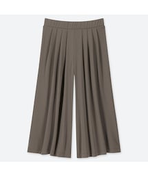 UNIQLO | クレープジャージーフレアワイドクロップドパンツ(その他パンツ)