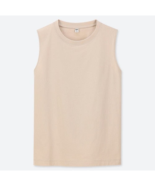 UNIQLO（ユニクロ）の「マーセライズコットンT（ノースリーブ）（Tシャツ/カットソー・レディース・GRAY 07/NAVY 69/WHITE 00/BEIGE 31/PINK 12/BLACK 09/NATURAL 30・3XL/M/XXL/XS/XL/L/S）」の5枚目の写真