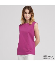 UNIQLO | マーセライズコットンT（ノースリーブ）(Tシャツ/カットソー)