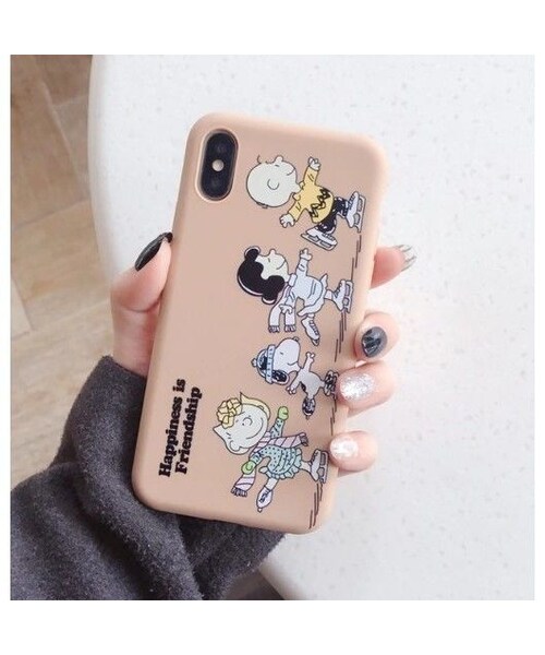No Brand ノーブランド の 輸入雑貨 スヌーピー ケータイケース Snoopy ケータイカバー Iphone Xr Xsmax 最大種類 Iphone 8 7 6 6 S Plus ピーナッツフレンズ フル スモークピンク スマホケース カバー Wear
