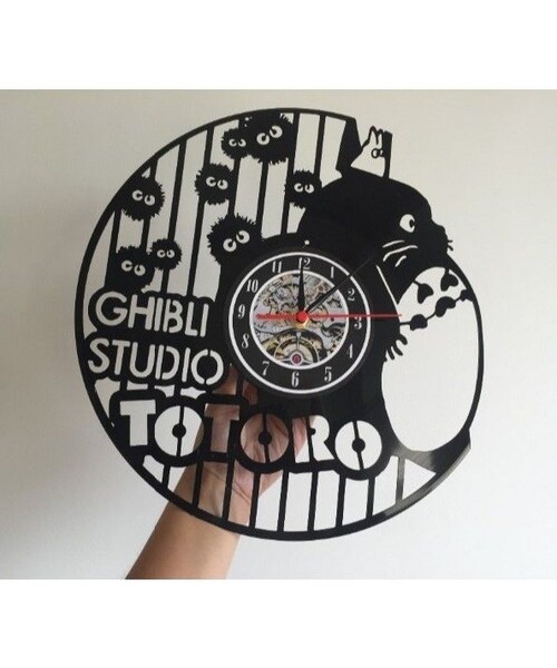 【THE MODS 】壁掛け時計　レコード型 no brand（ノーブランド）の「輸入雑貨 トトロ 30cm レコード盤 壁掛け