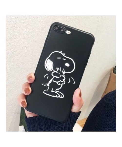 No Brand ノーブランド の 輸入雑貨 スヌーピー ケータイケース Snoopy ケータイカバー Iphone Xs ケース 最大種類 Iphone 8 7 6 6 S Plus １ブラックハグ スマホケース カバー Wear