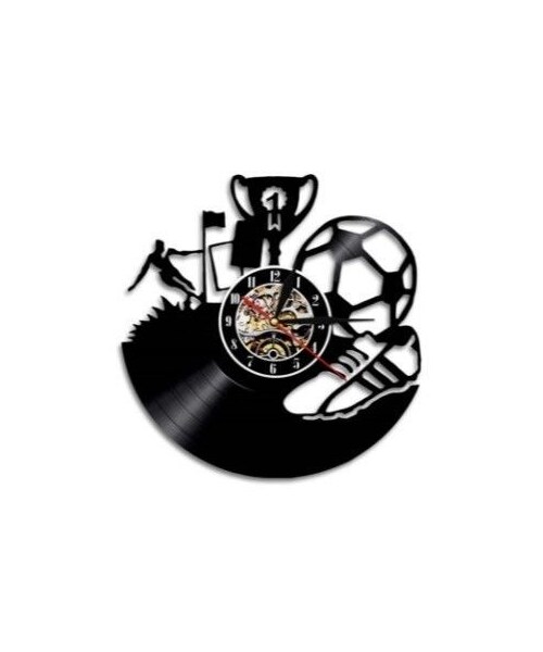 No Brand ノーブランド の 輸入雑貨 サッカー チーム 壁アート ヴィンテージ 30cm レコード盤 壁掛け時計 アニメ 映画 人気 インテリア ディスプレイ ６種類展開 ５ 掛け時計 Wear