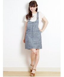 earth music&ecology | Leeデニムサロペットスカート(ワンピース/ドレス)