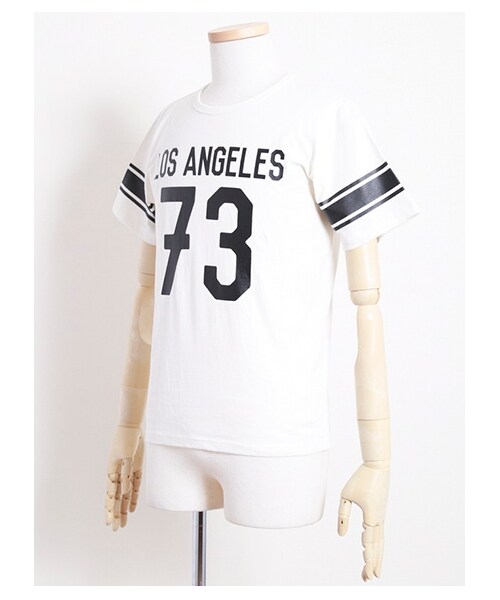 SEVENDAYS=SUNDAY(セブンデイズサンデイ)の「《メンズ》 フットボールラインTeeシャツ(カットソー・メンズ・ホワイト/ブラック・S/M/L)」の4枚目の写真