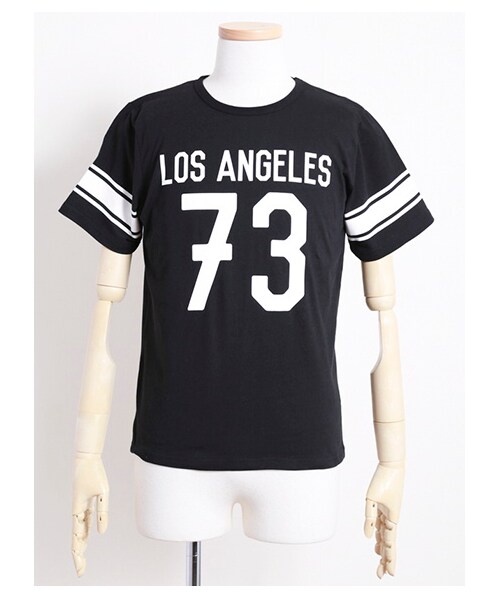 SEVENDAYS=SUNDAY(セブンデイズサンデイ)の「《メンズ》 フットボールラインTeeシャツ(カットソー・メンズ・ホワイト/ブラック・S/M/L)」の2枚目の写真