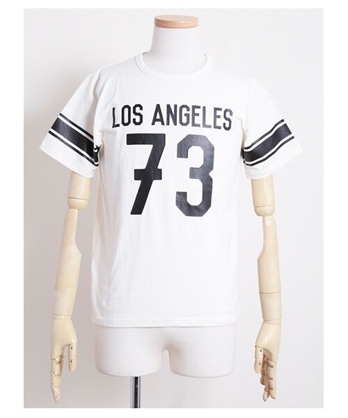 SEVENDAYS=SUNDAY(セブンデイズサンデイ)の「《メンズ》 フットボールラインTeeシャツ(カットソー・メンズ・ホワイト/ブラック・S/M/L)」の1枚目の写真