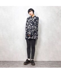 USED | Black flower mode shirt(シャツ/ブラウス)