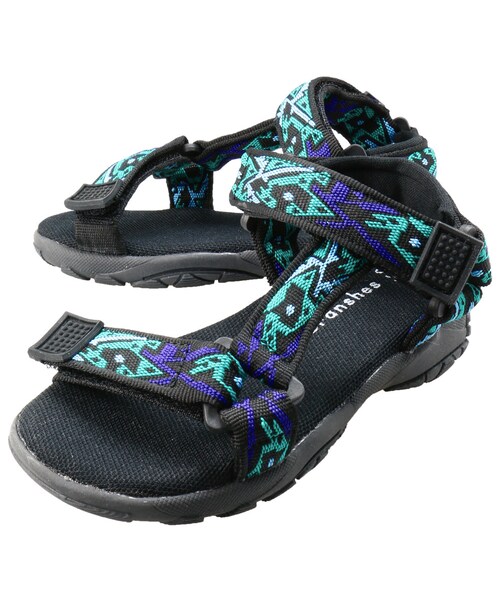 BRANSHES（ブランシェス）の「ベルトサンダル（サンダル・キッズ・カーキグリーン/ブラック/ターコイズブルー・14cm～19cm）」の3枚目の写真