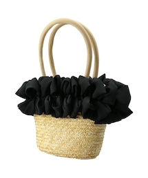 BRANSHES | シフォンフリルカゴバッグ(かごバッグ)