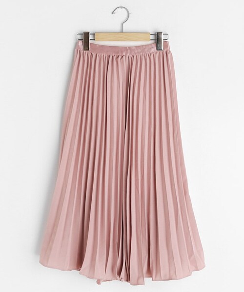 DHOLIC（ディーホリック）の「ウエストストレッチプリーツロングスカート（スカート・レディース・ホワイト/ブラック/ピンク・FREE）」の3枚目の写真
