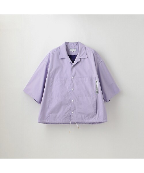 A(LeFRUDE)E(アレフルード)の「【A(LeFRUDE)E】MEN 半袖オープンカラーシャツ(シャツ/ブラウス・メンズ・ブラック/パープル・S/M/L)」の2枚目の写真