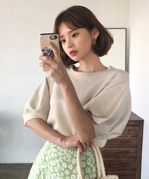 DHOLIC | ハーフパフスリーブニット(ニット/セーター)