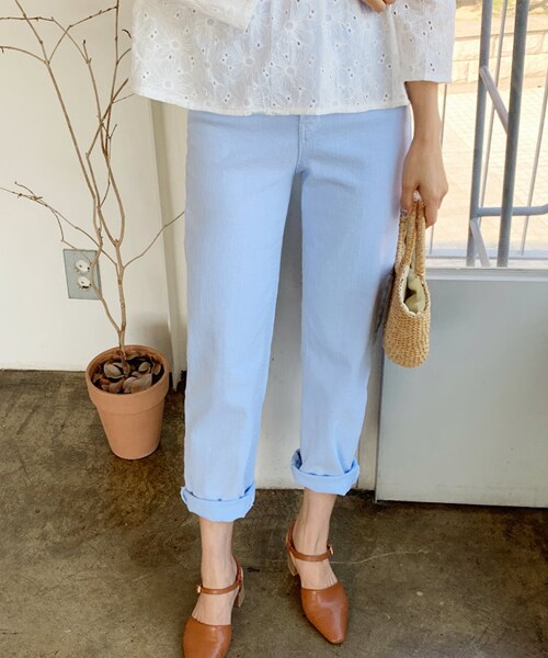 DHOLIC（ディーホリック）の「ライトカラーストレートパンツ（その他パンツ・レディース・ピンク/ホワイト/ブルー・S/M/L）」の3枚目の写真