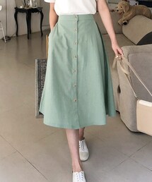 DHOLIC | コットンボタンフレアスカート(スカート)