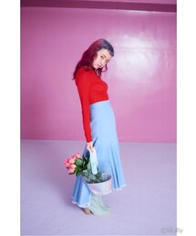 lilLilly | アシンメトリーヘムデニムロングスカート(スカート)