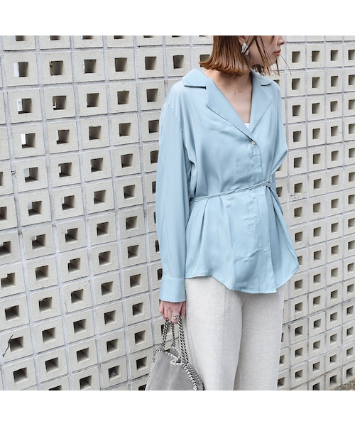 no brand（ノーブランド）の「ペールトーンサテンBL（シャツ/ブラウス・レディース・その他）」の5枚目の写真