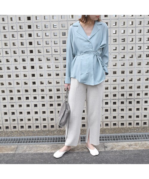 no brand（ノーブランド）の「ペールトーンサテンBL（シャツ/ブラウス・レディース・その他）」の4枚目の写真