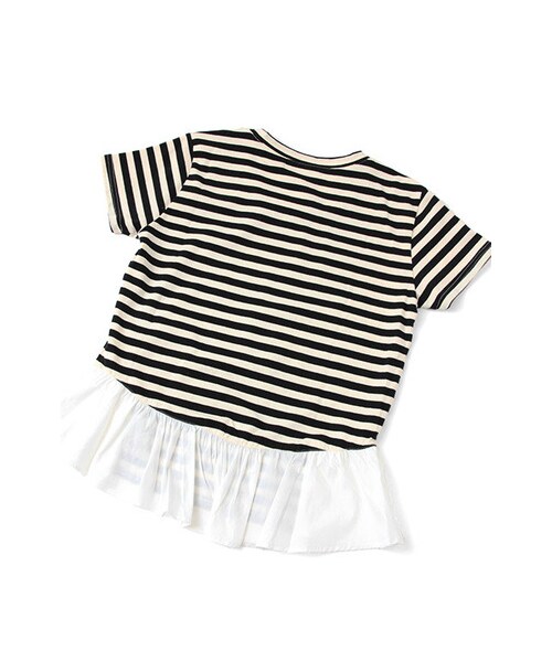 KBF（ケイビーエフ）の「ペプラムTシャツ（トップス・レディース・WHITE/GRY×WHT/BLK×OFF・one）」の12枚目の写真