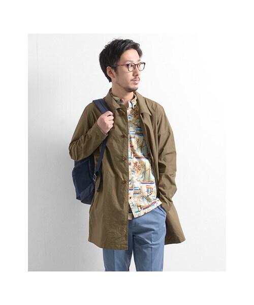 URBAN RESEARCH（アーバンリサーチ）の「ミドル丈ライトステンカラーコート（ジャケット/アウター・メンズ・CAMEL/NAVY/KHAKI・M/L）」の15枚目の写真