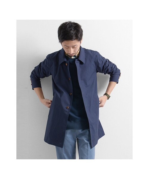 URBAN RESEARCH（アーバンリサーチ）の「ミドル丈ライトステンカラーコート（ジャケット/アウター・メンズ・CAMEL/NAVY/KHAKI・M/L）」の6枚目の写真