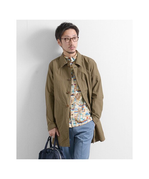 URBAN RESEARCH（アーバンリサーチ）の「ミドル丈ライトステンカラーコート（ジャケット/アウター・メンズ・CAMEL/NAVY/KHAKI・M/L）」の16枚目の写真