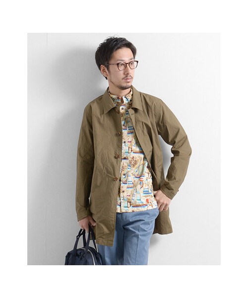 URBAN RESEARCH（アーバンリサーチ）の「ミドル丈ライトステンカラーコート（ジャケット/アウター・メンズ・CAMEL/NAVY/KHAKI・M/L）」の17枚目の写真