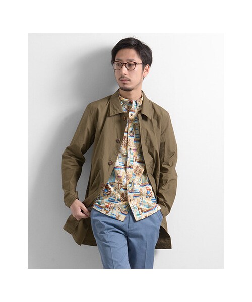 URBAN RESEARCH（アーバンリサーチ）の「ミドル丈ライトステンカラーコート（ジャケット/アウター・メンズ・CAMEL/NAVY/KHAKI・M/L）」の5枚目の写真