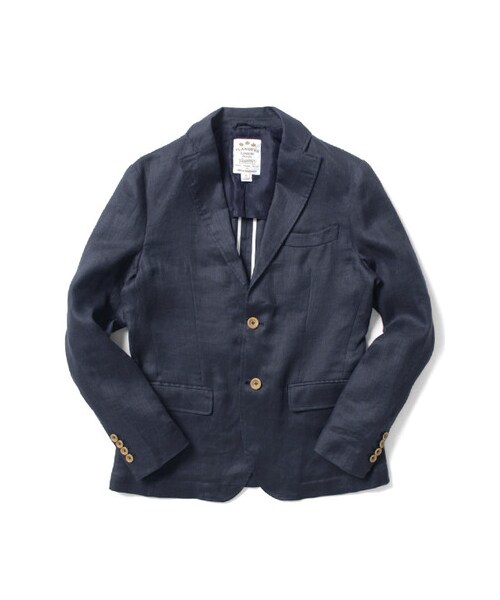 URBAN RESEARCH（アーバンリサーチ）の「フランダースリネンドビージャケット（ジャケット/アウター・メンズ・BEIGE/NAVY・M/L）」の2枚目の写真