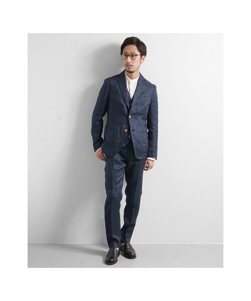 URBAN RESEARCH（アーバンリサーチ）の「フランダースリネンドビージャケット（ジャケット/アウター・メンズ・BEIGE/NAVY・M/L）」の16枚目の写真