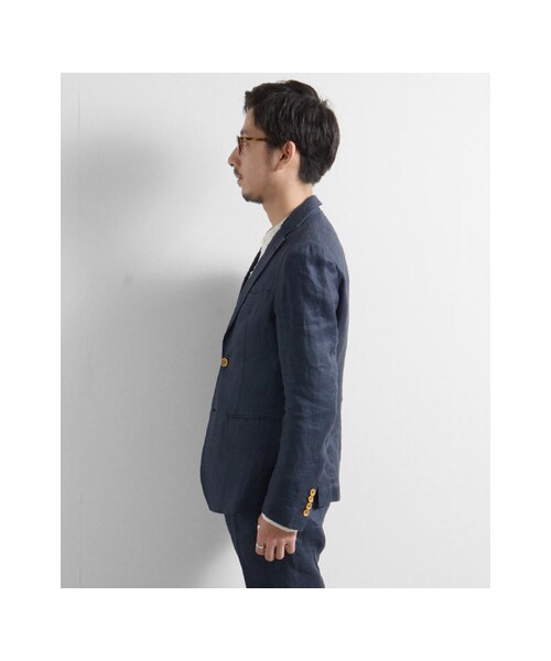 URBAN RESEARCH（アーバンリサーチ）の「フランダースリネンドビージャケット（ジャケット/アウター・メンズ・BEIGE/NAVY・M/L）」の9枚目の写真