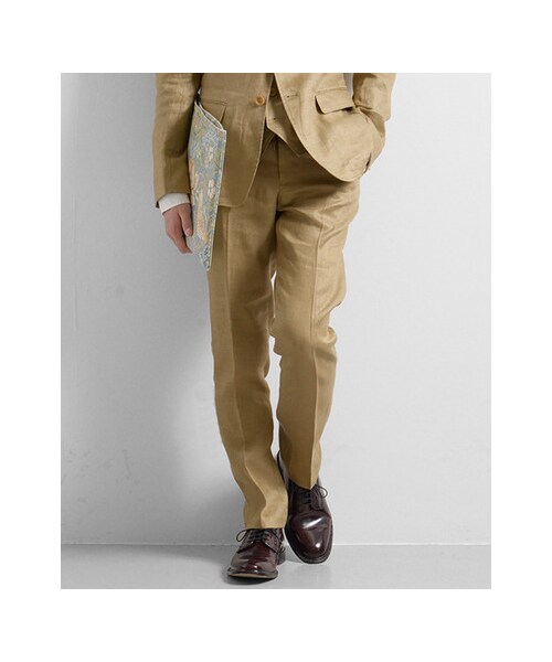 URBAN RESEARCH（アーバンリサーチ）の「フランダースリネンドビーイージーパンツ（パンツ・メンズ・BEIGE/NAVY・M/L）」の5枚目の写真