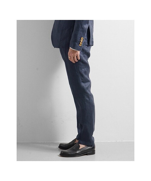 URBAN RESEARCH（アーバンリサーチ）の「フランダースリネンドビーイージーパンツ（パンツ・メンズ・BEIGE/NAVY・M/L）」の8枚目の写真