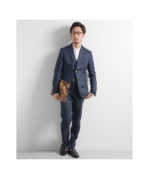 URBAN RESEARCH（アーバンリサーチ）の「フランダースリネンドビーイージーパンツ（パンツ・メンズ・BEIGE/NAVY・M/L）」の11枚目の写真