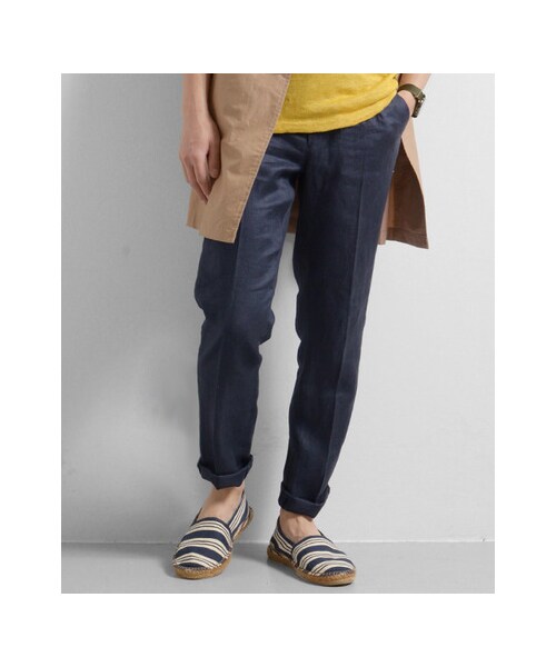 URBAN RESEARCH（アーバンリサーチ）の「フランダースリネンドビーイージーパンツ（パンツ・メンズ・BEIGE/NAVY・M/L）」の4枚目の写真