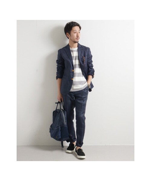 URBAN RESEARCH（アーバンリサーチ）の「フランダースリネンドビーイージーパンツ（パンツ・メンズ・BEIGE/NAVY・M/L）」の10枚目の写真