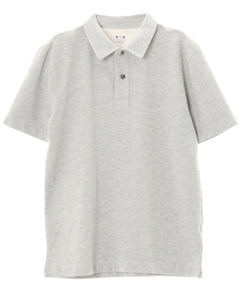 Three Dots スリードッツ の ピケフレンチテリー ポロ トップス Wear Three Dots スリードッツ の ピケフレンチテリー ポロ トップス Wear