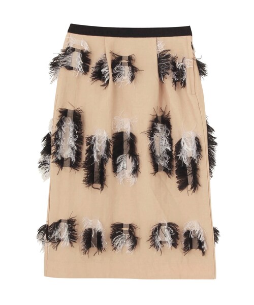 ELENDEEK（エレンディーク）の「SQUARE CUT JACQUARD SKIRT