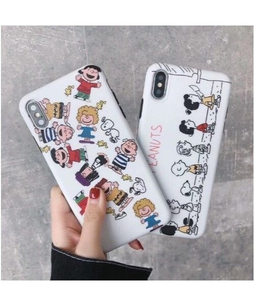 No Brand ノーブランド の 輸入雑貨 スヌーピー ピーナッツ バンザイ 整列 Snoopy Iphone Xr Xsmax 最大種類 Iphone 8 7 6 6 S Plus スマホケース カバー Wear