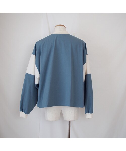 Handmade（ハンドメイド）の「コットンプルオーバー （スモーキーブルー）（シャツ/ブラウス・レディース・その他）」の12枚目の写真
